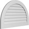 Ekena Millwork Round Top Surface Mount PVC Gable Vent: Non-Functional, w/ 3-1/2"W x 1"P Standard Frame, 40"W x 26"H GVPRT40X2601SN - alternate 4